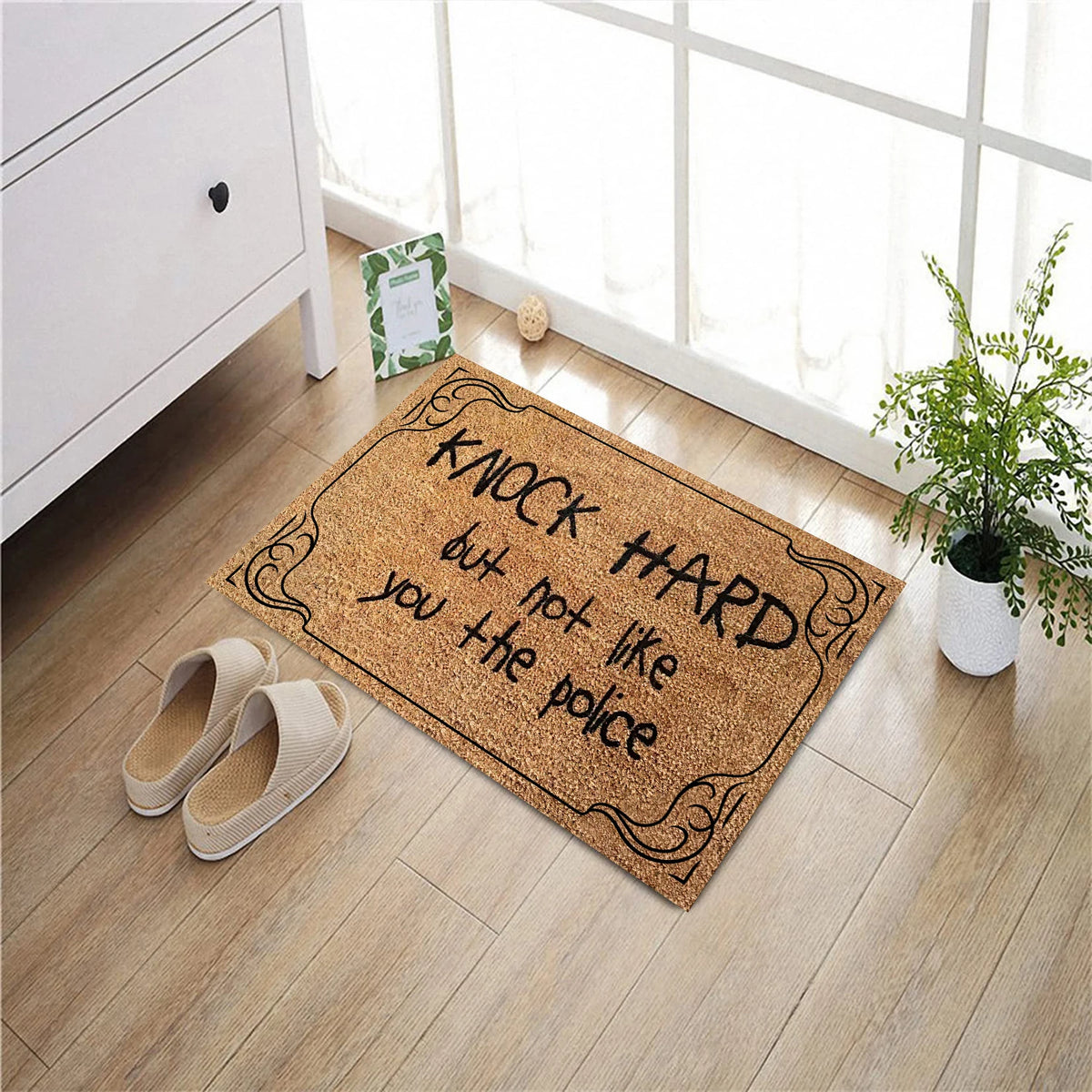 tapis antidérapant caoutchouc imprimé humoristique entrée maison résistant bactéries extérieur garage sol porte