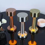 lampe table rechargeable or argent moderne minimaliste lisse brillante chambre