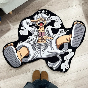 tapis anime personnages one piece luffy noir blanc moderne 100cm 120cm 80cm