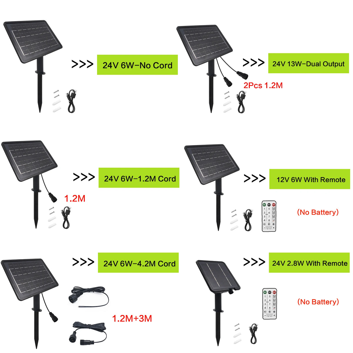 panneau solaire noir moderne télécommande câble 1.2m 3m batterie 7200mAh