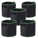 pots fleurs tissu non tissé noir vert modernes poignées 10 gallons