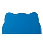 tapis repas animaux compagnie gris bleu orange rose moderne imperméable caoutchouc bols easy clean