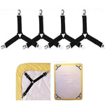 attaches drap lit clips ressorts réglables tissus polyester noirs argentés jaunes roses rouges blancs