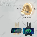 lampe murale moderne noire blanche dorée prise usb charge smartphone interrupteur éclairage chambre cuisine