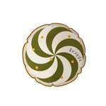 taie d'oreiller carrée velours moderne rayures pompons vert beige noir