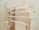 porte serviettes pivotant bronze antique ornements dorés classique vintage mural serviettes fixations visibles