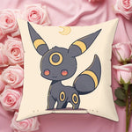 coussin pokémon évee jolteon umbreon illustration dessin animé 30x30cm 40x40cm 45x45cm 50x50cm polyester cotton