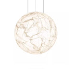 Suspension lumineuse moderne marbrée blanc beige câble suspendu 40cm 50cm 60cm 80cm LED 3000K