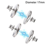 aimants magnétiques argentés modernes 17mm 20mm 25mm rideaux détachables sans clous trois six paires