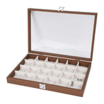 boîte bijoux moderne blanc marron neutre réutilisable clapets 12 18 24 30 grilles