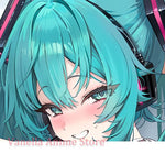 housse coussin dakimakura motif anime bleu clair imprimé double face polyester coton moderne taie