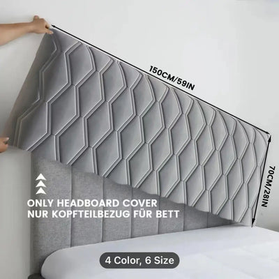 Housse de protection pour tête de lit en coton doux blanc sur chevet