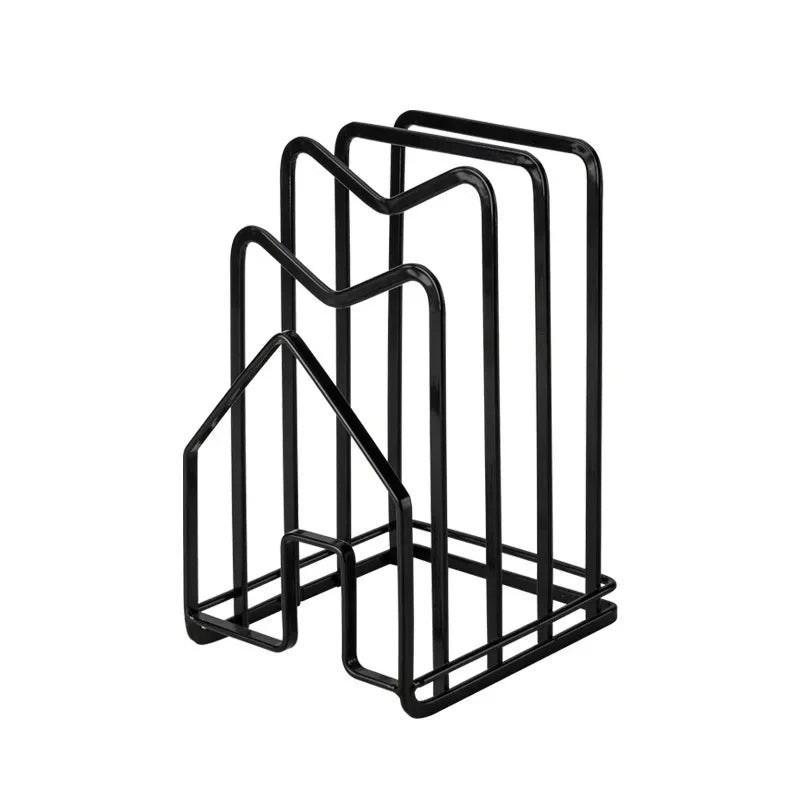 rangements couvercles cuisine supports métal fer moderne minimaliste stockage vaisselle couverts transparents
