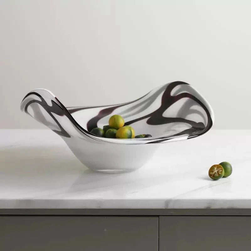 vase bol blanc noir motifs abstraits moderne décoration intérieure opaques