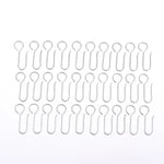crochets argentés modernes lisses opaques 30 pièces rideaux douche fixations porte rideaux