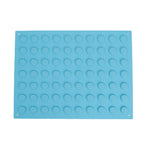 tapis bain bleu rondelles relief moderne silicone réutilisable dimension 30x40cm