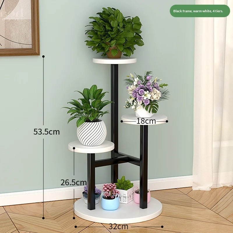 étagère plantes moderne multi niveaux noire blanche bois pots succulentesintérieurextérieur