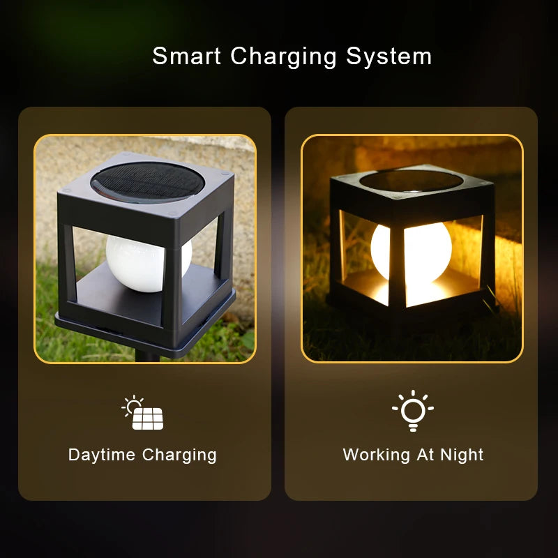 lampe solaire contemporaine noire ip65 plaque sol autonome led enterrée extérieure imperméable