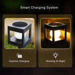 lampe solaire contemporaine noire ip65 plaque sol autonome led enterrée extérieure imperméable