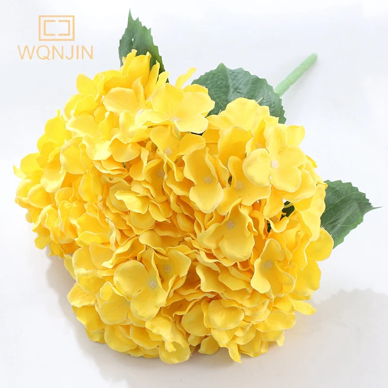 bouquet artificiel hortensia bleu rose blanc moderne vase