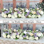 guirlande florale artificielle romantique mariage décoration intérieure blanc violet bleu orangé