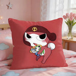 housse coussin carré imprimé animaux mignons dessin animé keroro gunsou cœur vert jaune rouge