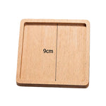 coasters bois naturels respectueux environnement minimaliste bois chêne noyer sets coeurs rectangles