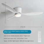 ventilateur led moderne vitesses télécommande noir blanc boisclair