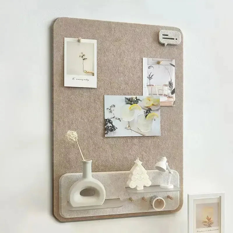 tableau pinces beige gris foncé moderne minimaliste décorations photo wall felt cork board