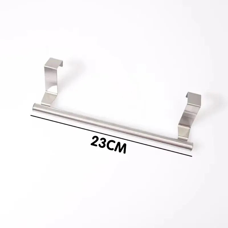 porte serviettes mural acier inoxydable clips fixation moderne 23cm 36cm lisse argenté sans perçage