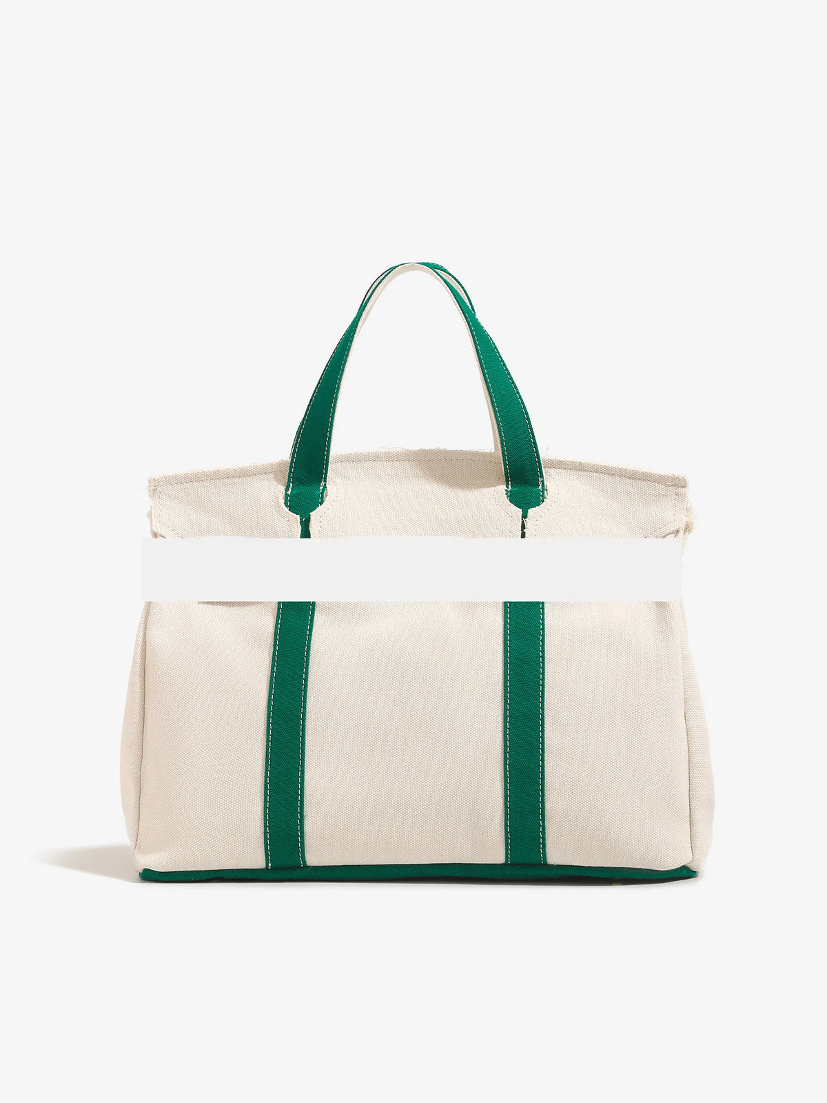 sac main toile coton beige noir vert rose poignées détachables casual chic rivets anti