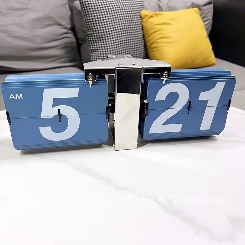 horloge murale quartz flip numérique horloge bleue moderne horloge blanche rétro horloge grise numérique