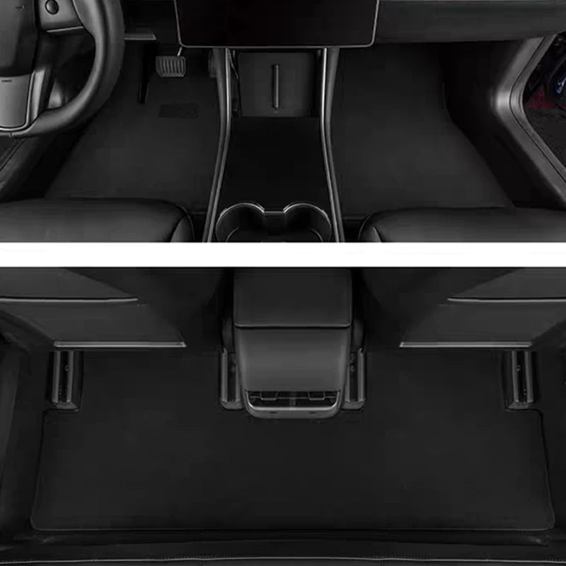 tapis sol voiture velours noir moderne élégant plastique fibre synthétique doux lisse