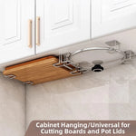 porte couverts universel bois naturel métal chromé moderne adhésif multifonction vaisselle rangement cuisine efficace