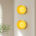 applique murale led moderne minimaliste transparent jaune gris fixée mur éclairage quotidien chambre salon