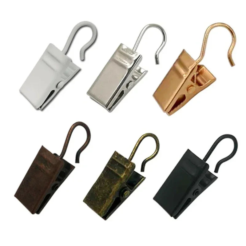 pinces crochets blanc doré bronze modernes accessoires rideau douche voie draperie salon métal robuste