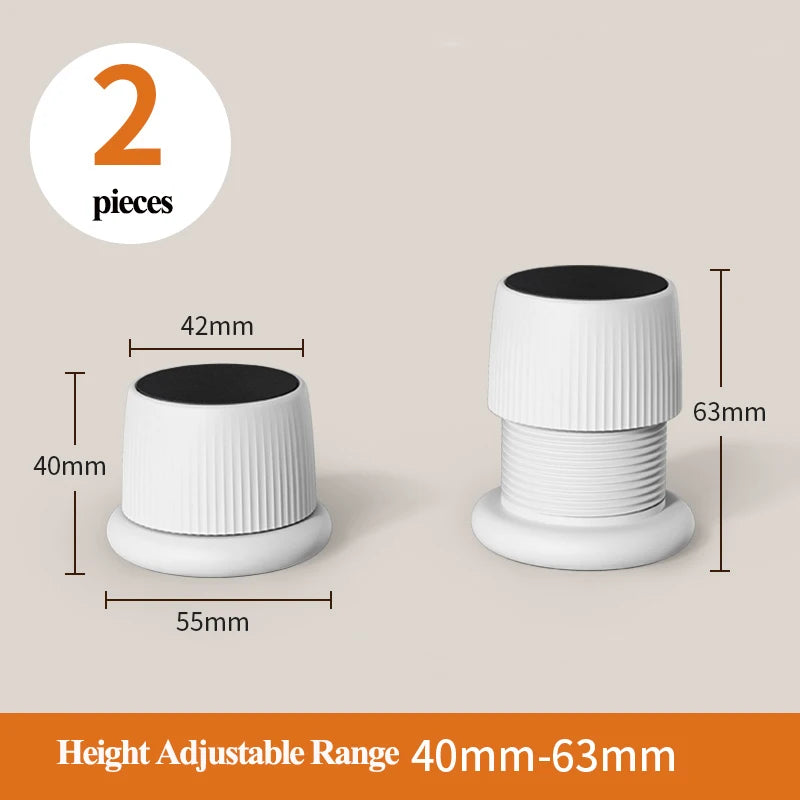 pieds ajustables anti vibration meubles adhésifs antidérapants blanc gris noir mousse moderne