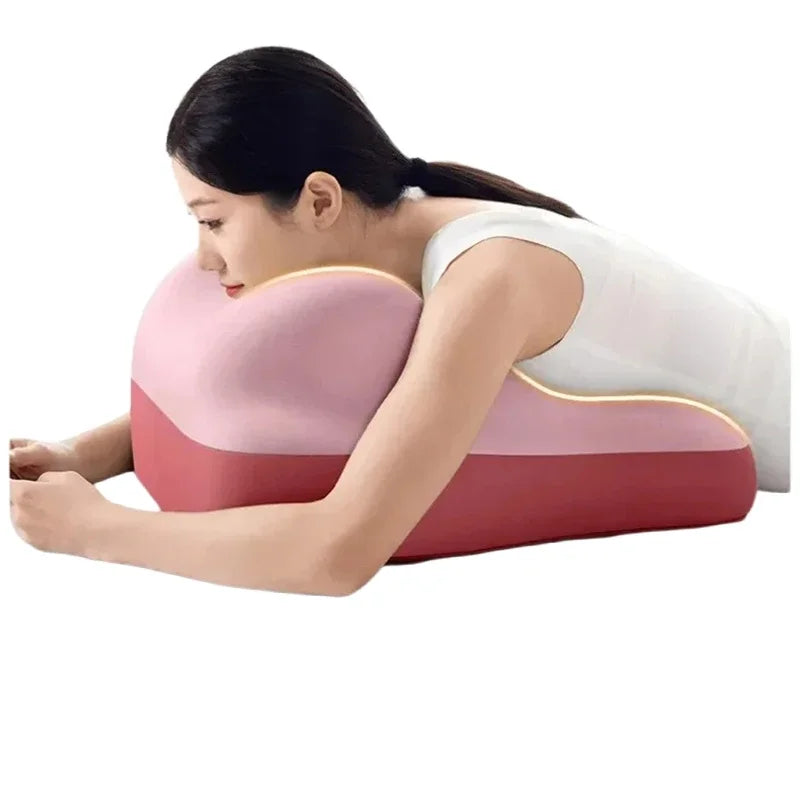 coussin siège ergonomique mousse mémoire forme rectangulaire texture douce moderne rose gris amovible lavable
