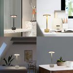 lampe moderne or noir gris rechargeable tactile led acier poli chambre coucher