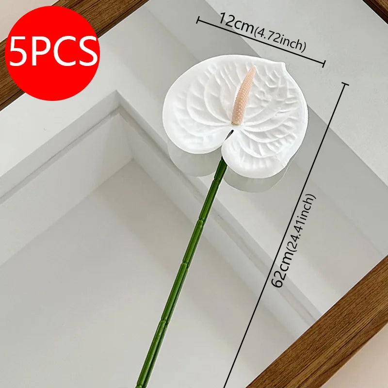 fleurs artificielles rouge rose blanc modernes décoration mariage anniversaire intérieur minimaliste