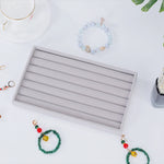boîtes bijoux velours gris moderne storage ornement colliers boucles doreilles bagues bracelets