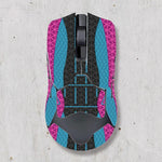 souris gamer antidérapante adhésive caoutchouc graphique moderne noir rouge bleu