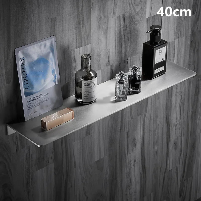 étagère murale acier inoxydable gris moderne étagère angle brillante cosmétiques