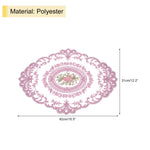 serviettes table vintage noires broderie florale dentelle réutilisables maison mariage