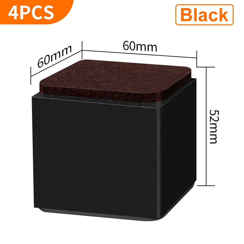 support meubles acier noir protecteur sol anti rayure adhésif 3m