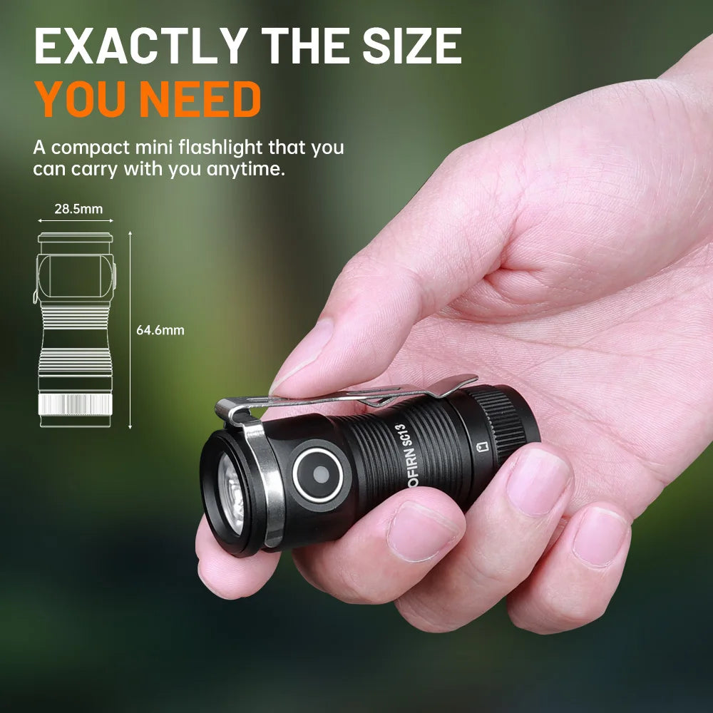 lampe torche noire vert rechargeable 1300lm led 15w moderne compact clip