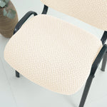 housse chaise tissu jacquard polyester moderne beige clair protection salle manger universelle adjustablewashing slipcover