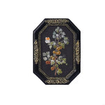 cadre photo rétro décoration murale floral papillon noir vert vintage bohème branches feuilles papillon