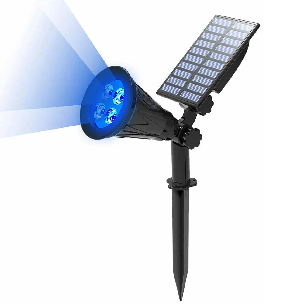 projecteur solaire led moderne jardin noir ip44 protection abs matériaux