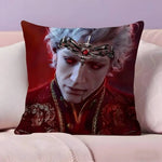 taie d'oreiller animée personnage floral rouge blanc maison hospitalière polyester opacité